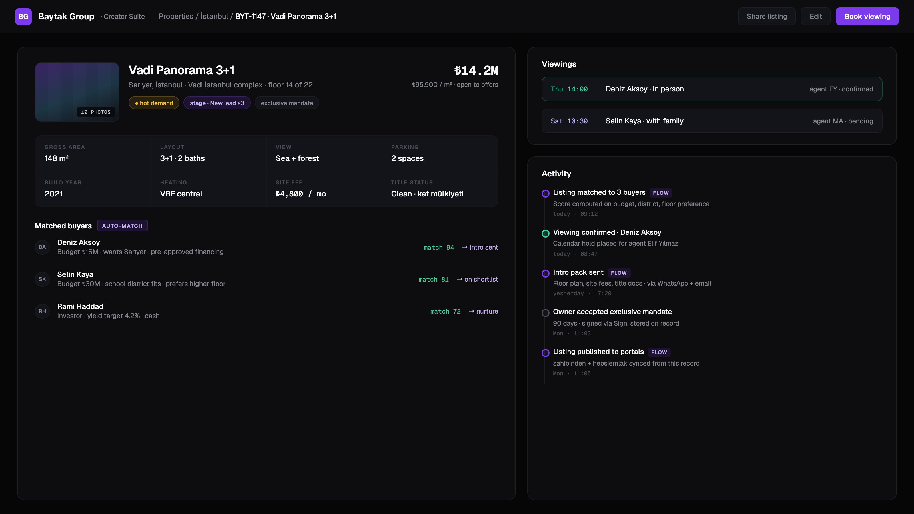 Real Estate CRM & HR Management System screenshot 3