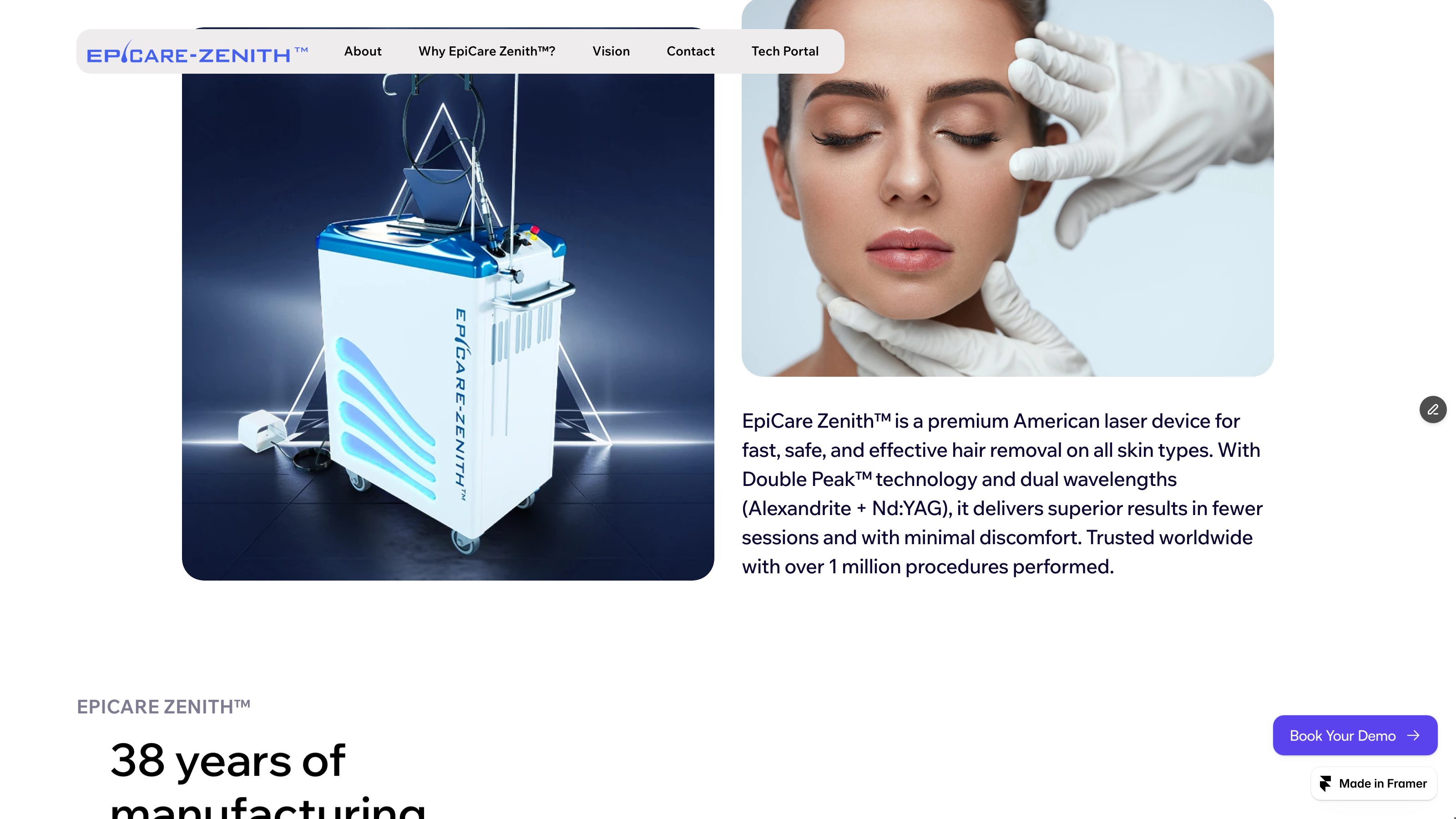 Epicare Zenith Landing Page screenshot 2