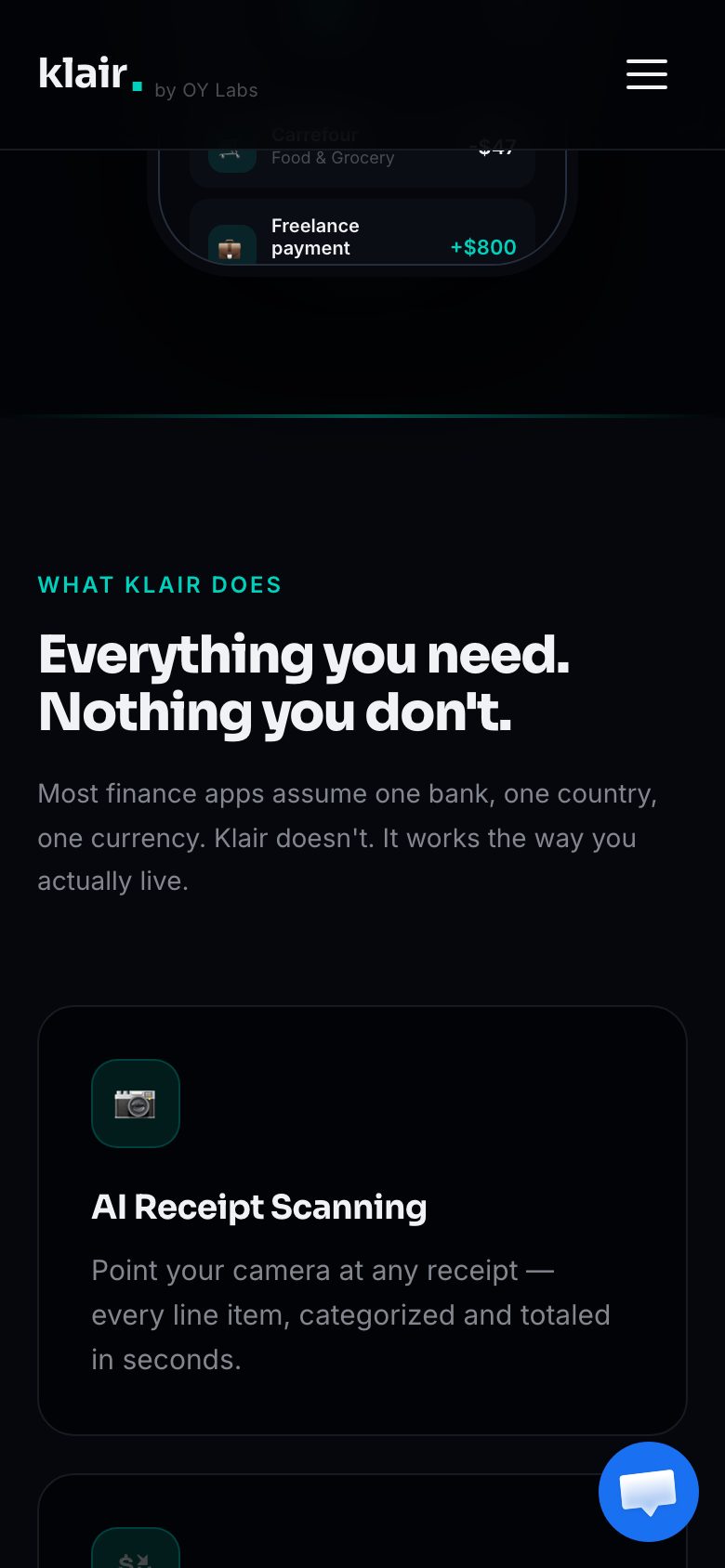 Klair — Personal Finance App screenshot 5
